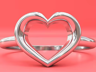 Silver Ring Proposal Ring Love Ring Personality Ring Heart Ring Creative Ring Silver Ring Proposal Ring Love Ring Personality 3d model