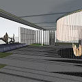 Modern gallery deepening 3d model