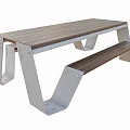 Outdoor tables and chairs Public tables and chairs Park tables and chairs conjoined seats Public seats 3d model