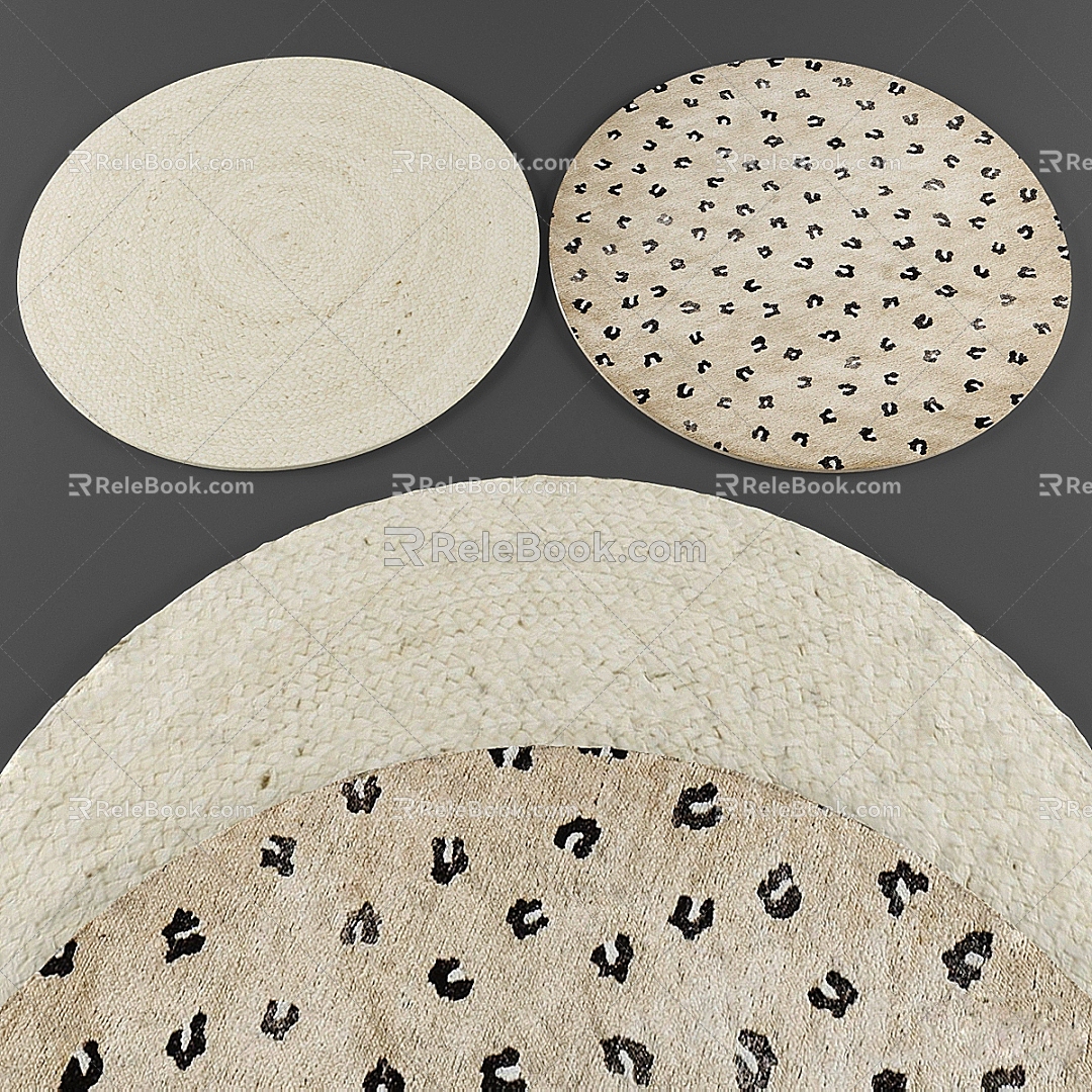 Modern Round Carpet 3d model