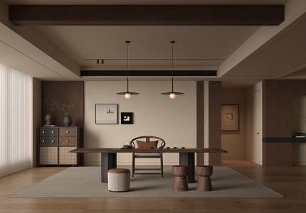 Modern study 3d model