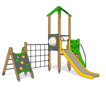 Modern Slide Children's Entertainment Equipment Kindergarten Slide 3d model