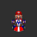 Fun Colorful Electric Toy Cartoon Character Driving Blue White Red Go Kart