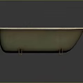 Elegant Vintage Green Oval Bathtub With Metal Legs And Smooth Surface