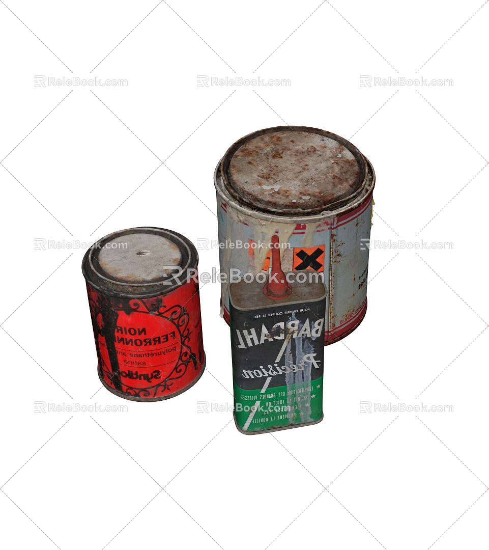 Industrial LOFT paint bucket make old paint bucket latex paint glue model