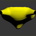 Game And Movie Character Yellow Head With Black Tipped Ears And Closed Eyes