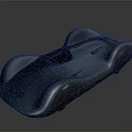 Sleek Deep Blue Concept Racing Car With Aerodynamic Design And Single Seat