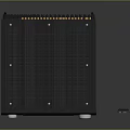 Dark Colored AV Receiver With Knobs Display Screen Ventilation Grilles Antennas And Remote Control