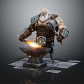 Modern Game Role Blacksmith Forger 3d model