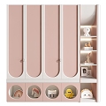 Modern Wardrobe Children's Wardrobe Bookcase Decorative Cabinet 3d model