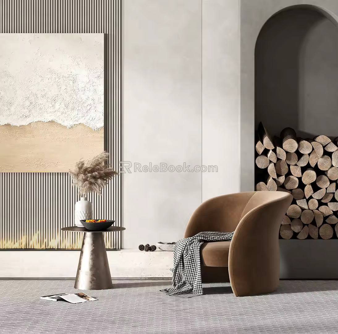 Modern single sofa 3d model
