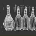 Stylish Decorative Green Bottle With Various Colored Wine Bottles