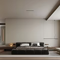 Modern Bedroom Interior Design With Neutral Tones Large Bed And Natural Light Window 3d model