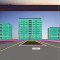 Modern Multi Storey Residential Building With Green Area And People Walking Surrounded By Trees