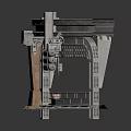 Industrial Machinery Equipment With Metal Frame Arch Structure And Mechanical Components