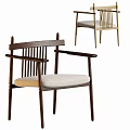 Modern Leisure Chair With Wooden Frame Armrests Padded Seat And Minimalist Design