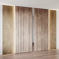 Elegant Textured Background Wall With Vertical Stripes Radiant Patterns And Illuminated Sides 3d model