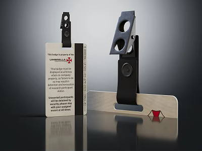 British Red Cross Emergency Services ID Badge Holder With Clip And Stand Design 3d model