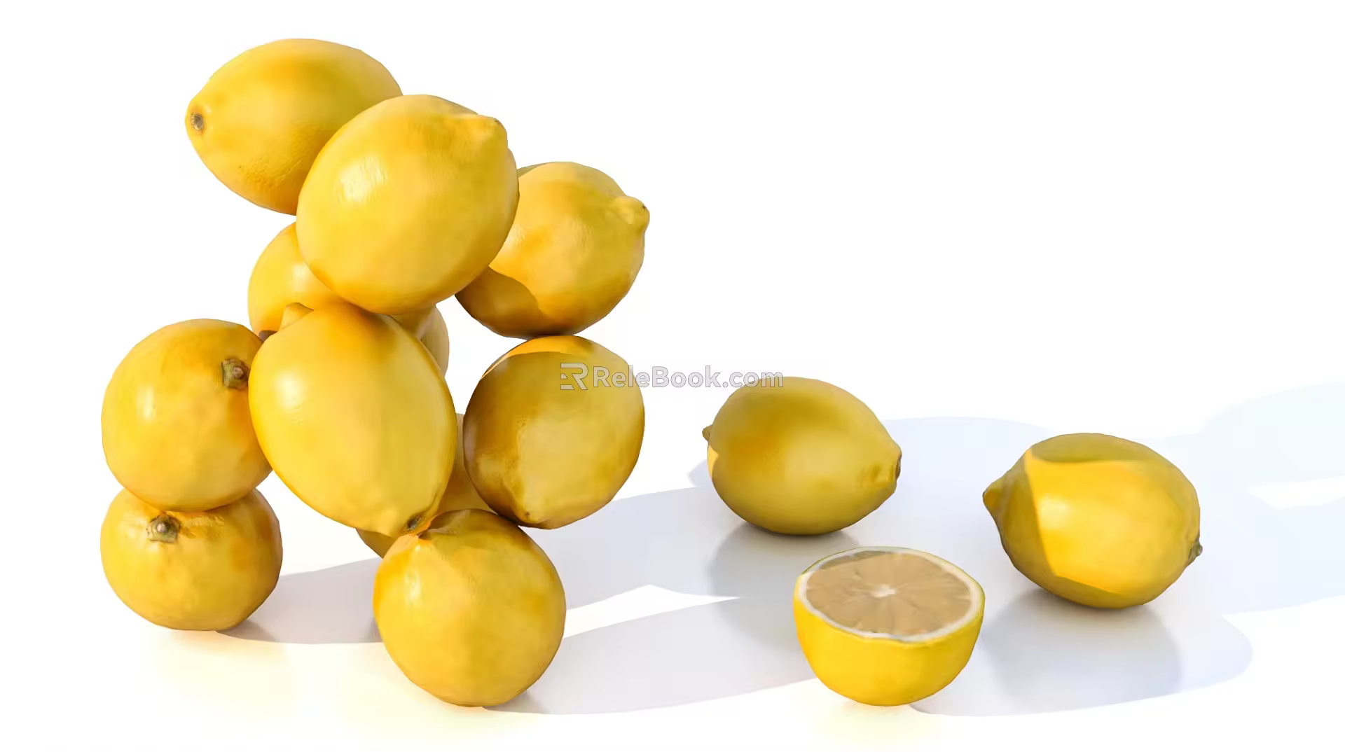 fruit food lemon 3d model