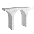 Modern Black Console Table With Arched Legs And Minimalist Design 3d model