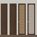 Different Designed Brown Wooden Doors With Various Panel Patterns For Home Interior