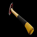 Firefighting Equipment Fire Axe Featuring Red Blade And Yellow Handle Design