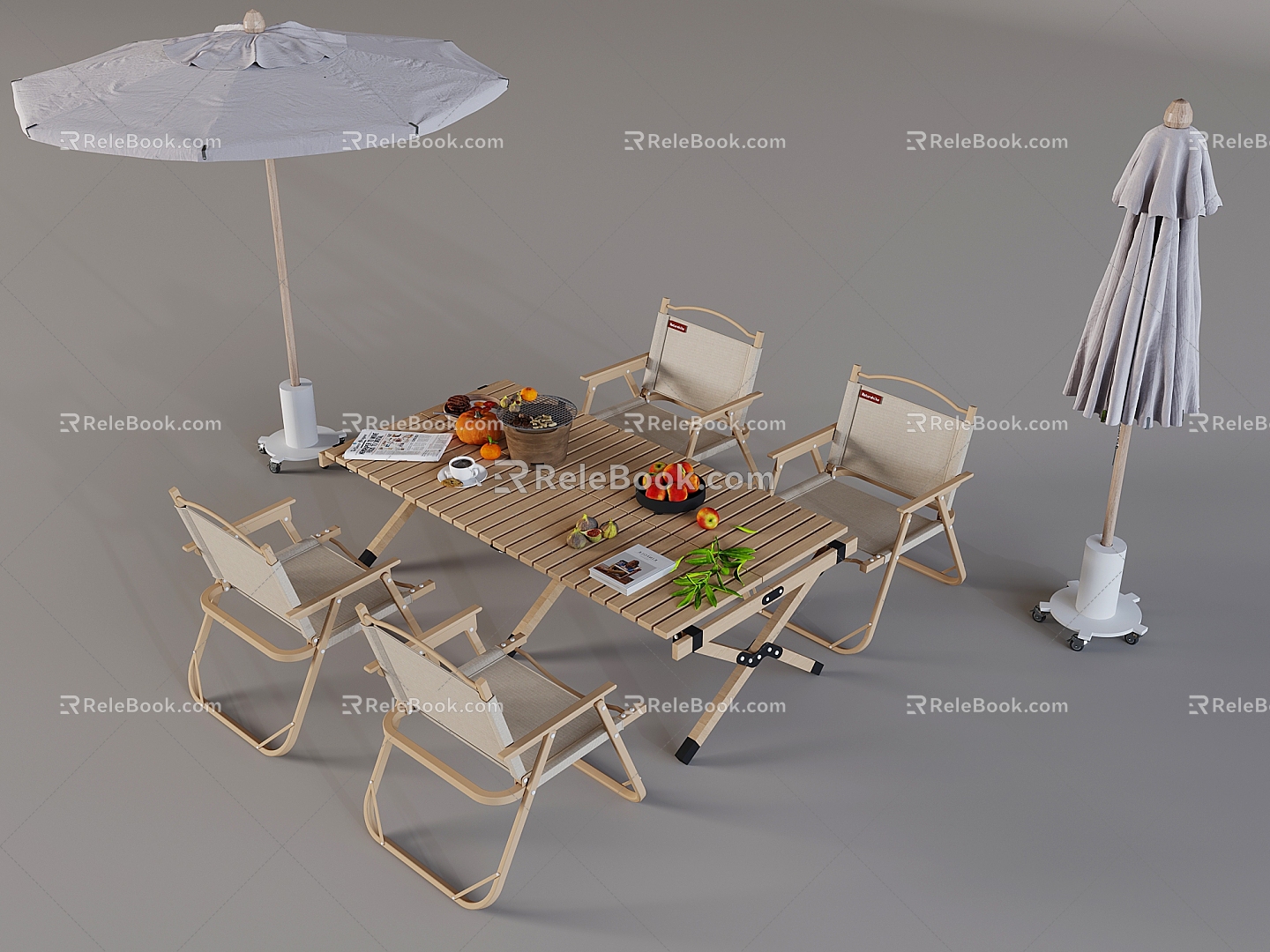 Modern Outdoor Awning Cafe Outside Swing Area Outdoor Dining Table and Chair Combination Leisure Camping Table and Chair Folding Chair model