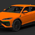 Orange Modern SUV Car With Sleek Exterior And Sporty Alloy Wheels