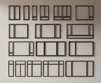 Modern windows combination windows glass windows floor-to-ceiling windows balcony windows bay windows bedroom windows sliding windows casement windows doors and windows 3d model