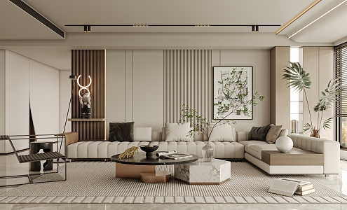 modern living room 3d model