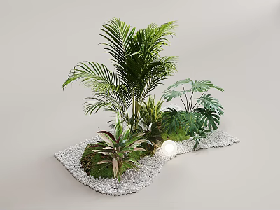 Landscape sketch tree green plant 3d model