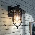 Various Design Wall Lamps Mounted On White Brick Wall For Home Decor 3d model
