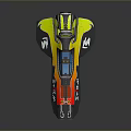 Colorful Sporty Racing Car With Yellow Red Black Body And STR Logo