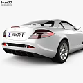 Silver Mercedes Benz SLR Sports Car With Sleek Body Design