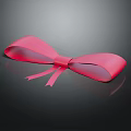 Elegant Pink Bow Decorative Ornament Set with Shiny Surface for Stylish Home Decoration
