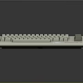 Retro Computer Keyboard With Vintage White Design And Classic Key Layout For PC 3d model