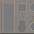 Modern Decorative Mirrors In Various Shapes With LED Lighting For Home Interior Design