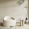 Modern Single Sofa Single Casual Sofa 3d model