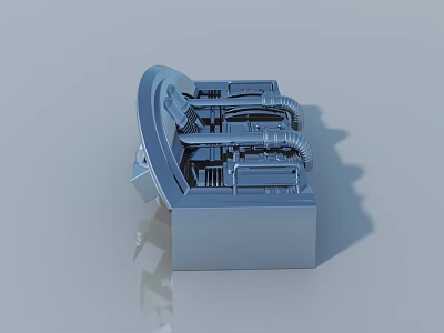 Durable Swing Door Hardware Component With Metal Mechanism And Functional Structure 3d model