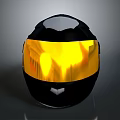 Tactical Weapon Equipment Helmet with Black Yellow Visor and Protective Features