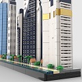 LEGO Toy Blocks City Building Group Australia Gold Coast City Skyline Australia Gold Coast Landmark Building 3d model