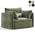 Modern Single Sofa Fabric Single Sofa Casual Sofa 3d model