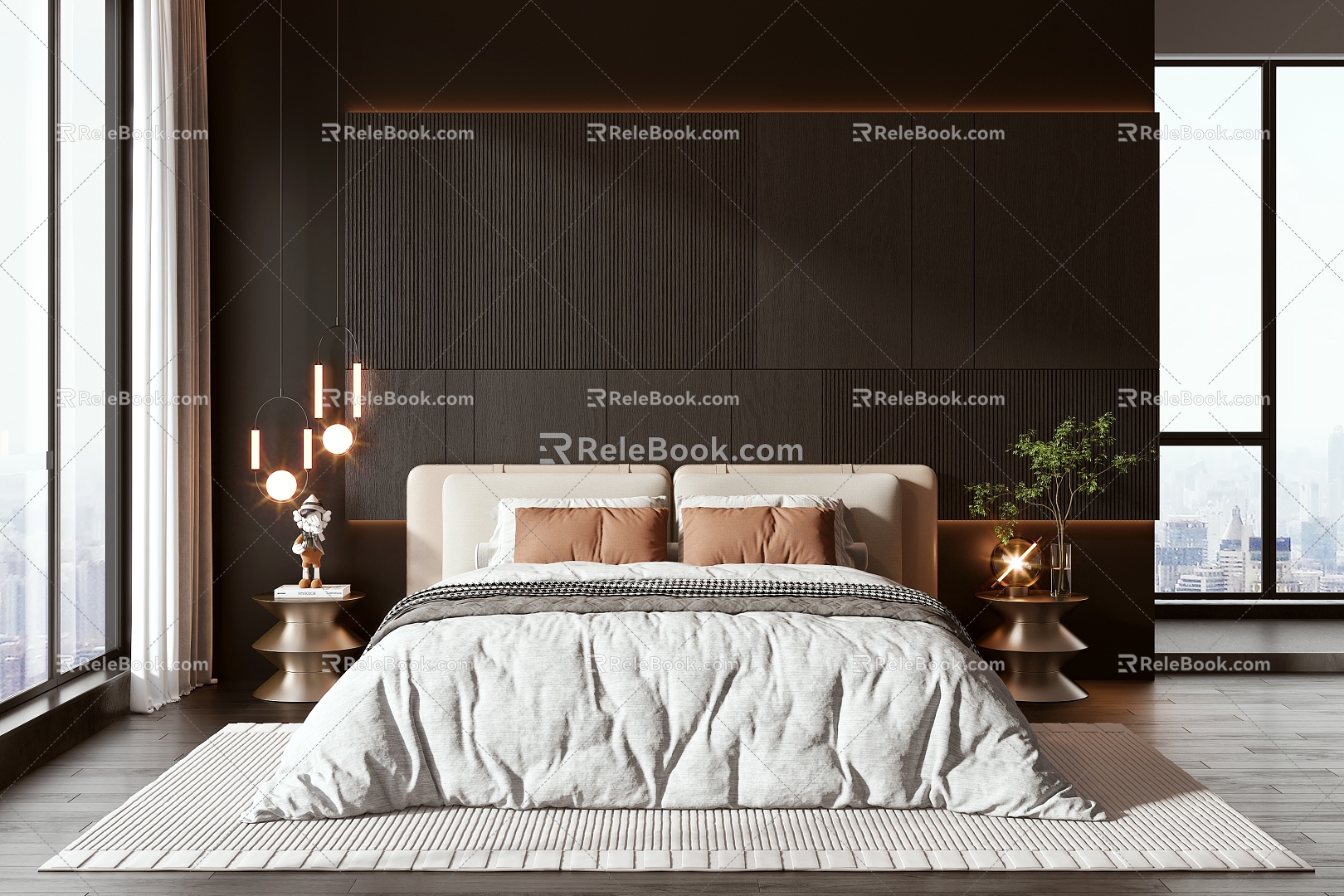 Double bed 3d model