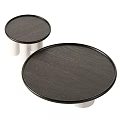 Coffee table combination solid wood coffee table mother coffee table side table round table 3d model