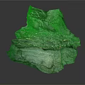 Geological Natural Rock Formation With Metallic Shiny Texture And Layered Surface