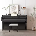 Artistic Piano And Drawing Supplies With Canvas Brushes And Paints For Creative Studio Use