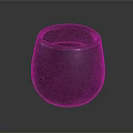 Elegant Round Purple Ceramic Jar For Home Storage And Decor 3d model