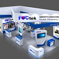 FOCtek Photonics Inc Exhibition Booth With Modern Design LED Screen And Product