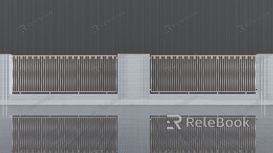 Modern Fence Wall Landscape Wall model