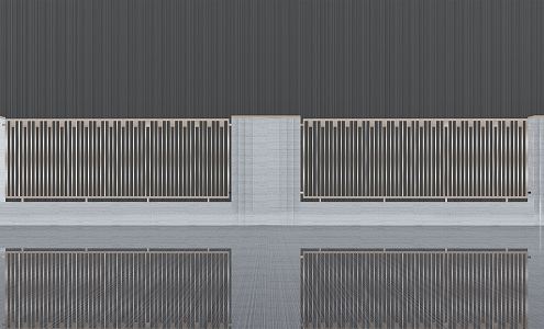 Modern Fence Wall Landscape Wall 3d model